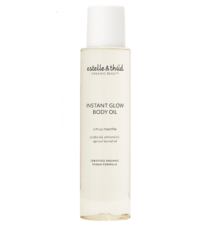 citrus, menthol, body oil, vegan, organic, bottle