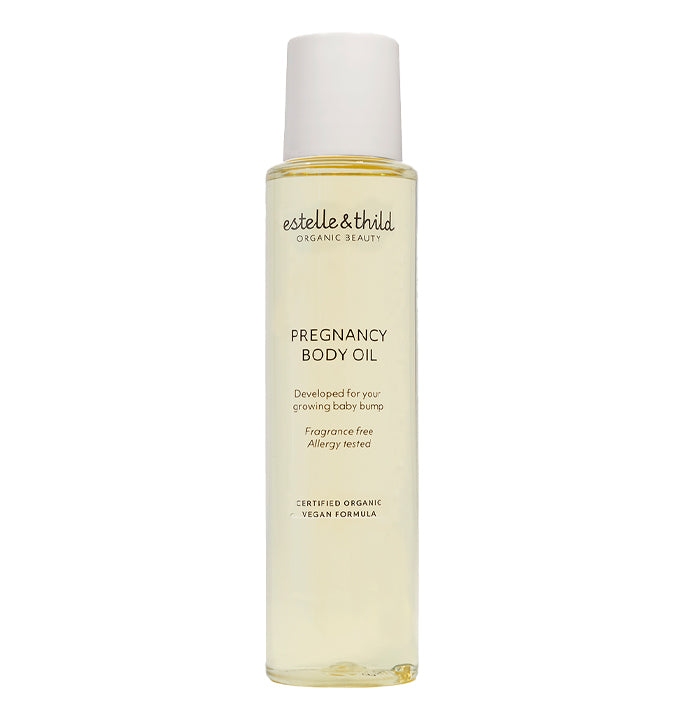Biocare pregnancy oil, belly oil, certified organic, vegan, fragrance free, allergy tested, tube