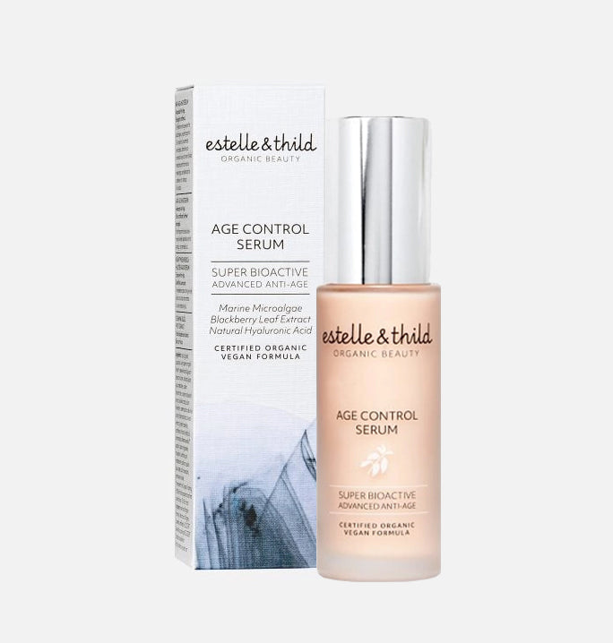 age control serum, bottle and box, vegan, anti aging