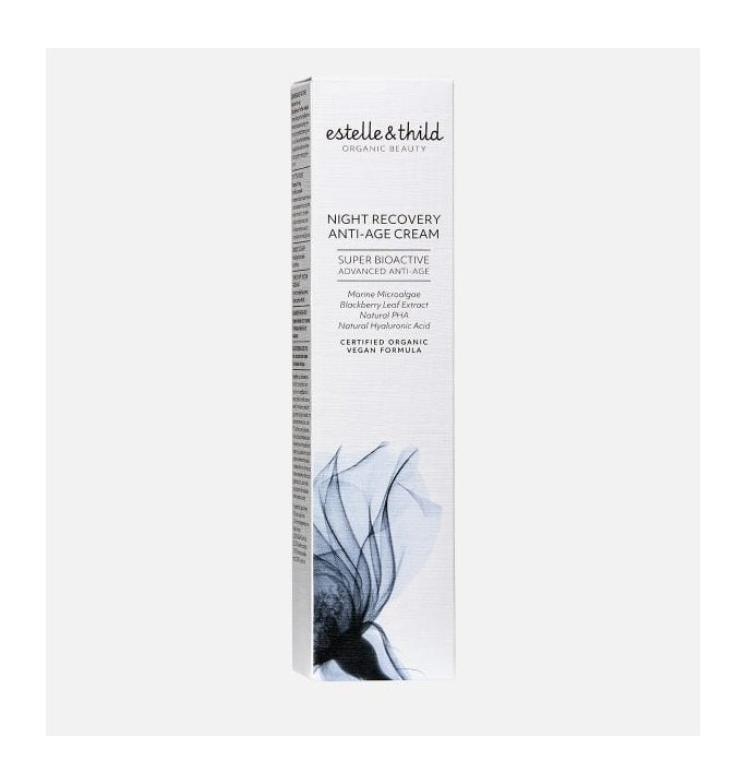 night cream, anti aging, wrinkle cream, organic, vegan, box