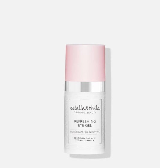 BioHydate eye gel, increased hydration, reduced inflammation, certified organic, vegan, bottle