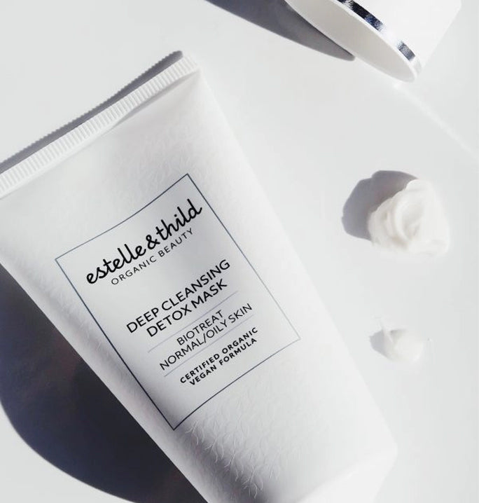 deep cleansing, detox mask, oily skin, normal skin, vegan. organic, on display