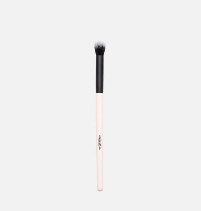 vegan, synthetic bristle, wooden handle, blending eyeshadow brush