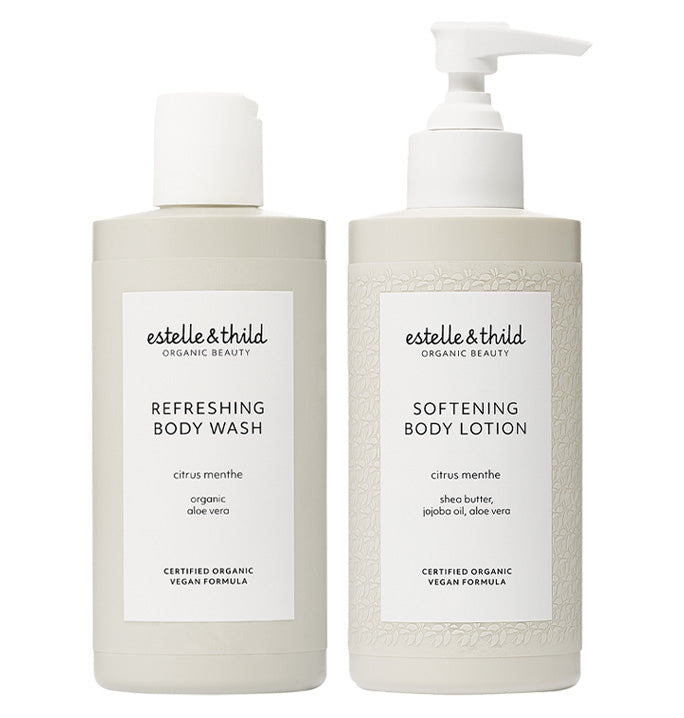 citrus, menthe, body wash, body lotion, gift pack, bundle, organic, vegan