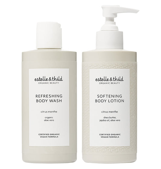 citrus, menthe, body wash, body lotion, gift pack, bundle, organic, vegan