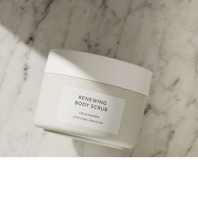 body scrub, vegan, organic, citrus, tub, shea butter, display