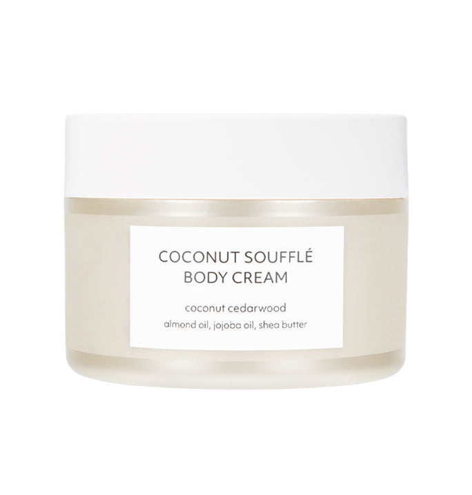 coconut, body cream,  body butter, vegan, organic, bottle
