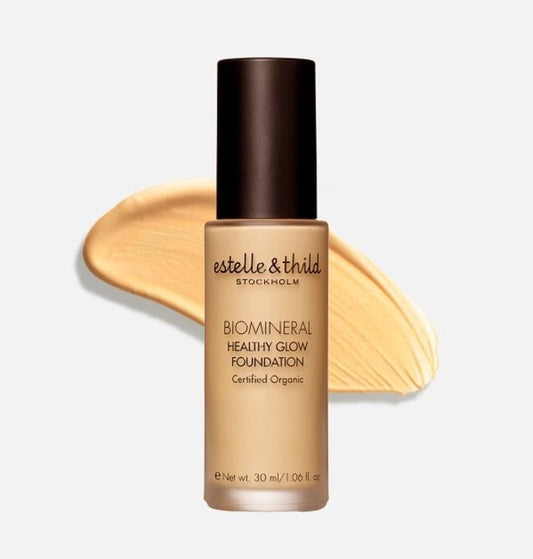 Mineral Foundation Medium Pink, Bottle and Sample