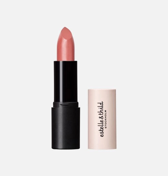 mineral, long lasting lipstick, vegan, certified organic, coral kiss, stick and lid