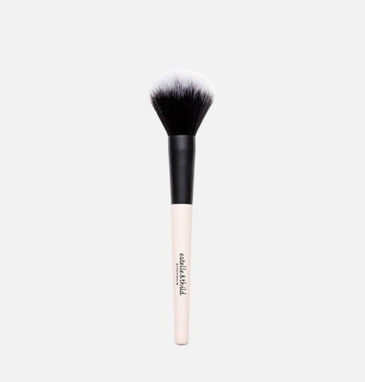 powder brush, vegan, wooden handle, single