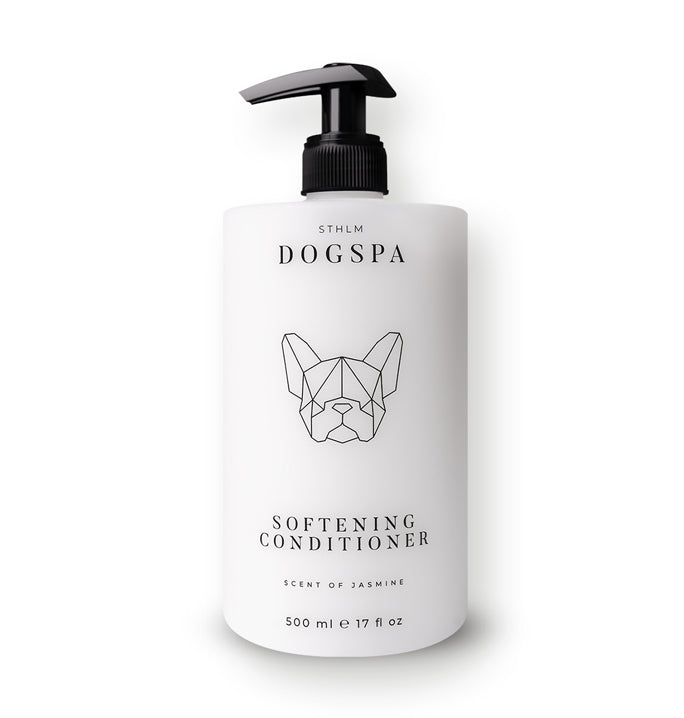 softening dog conditioner, organic, vegan, bottle