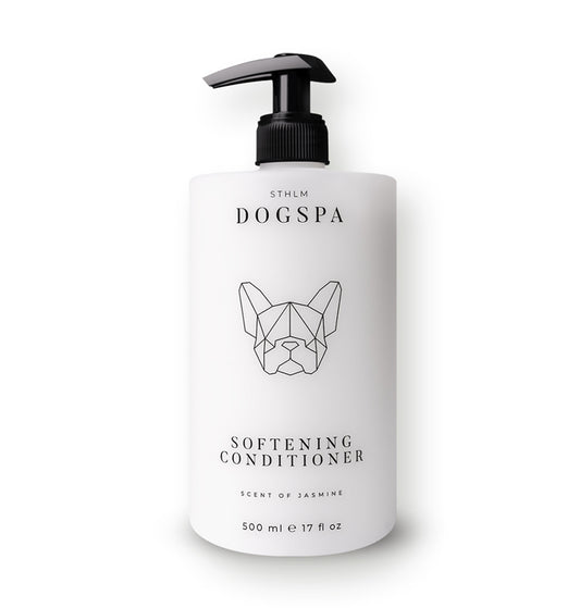 softening dog conditioner, organic, vegan, bottle
