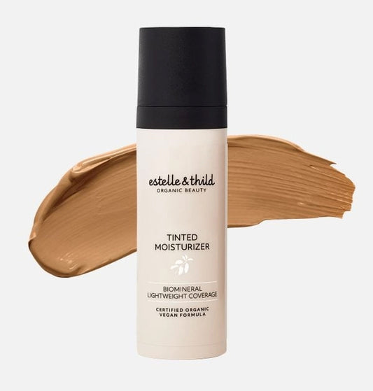 Bio Mineral Tinted Moisturiser, Dark, Bottle and Sample