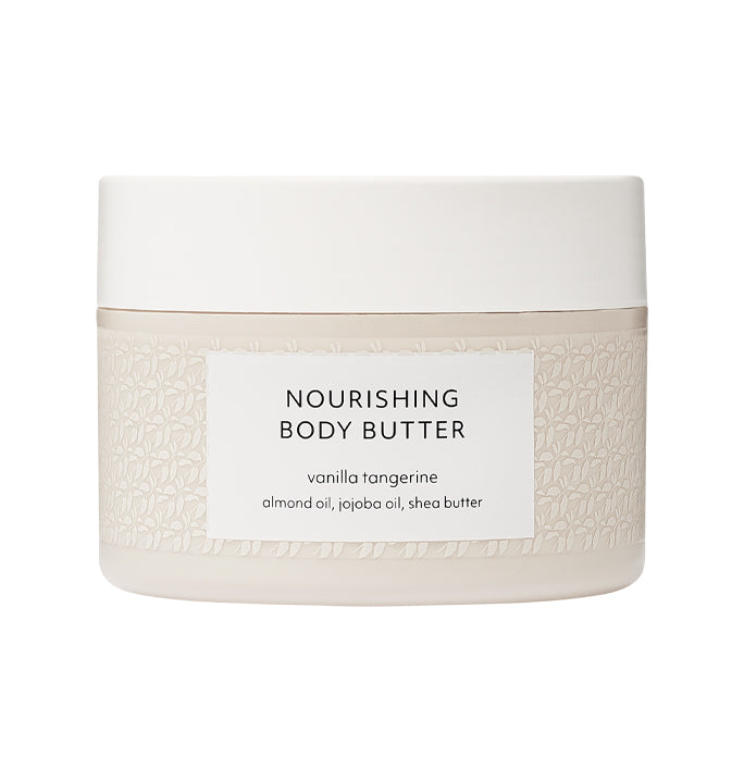 vanilla, body butter, vegan, organic, bottle