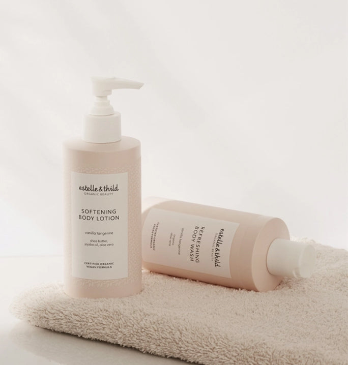 body wash, body lotion, organic, vegan, bundle, gift pack, display