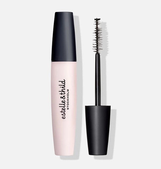 Volume Mascara Bottle and Wand, front